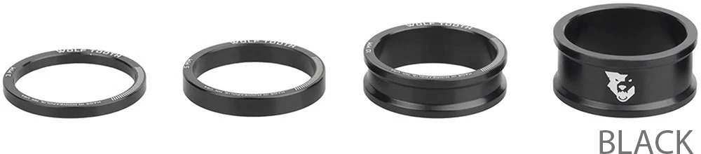 Wolf Tooth Components Entretoises Jeu De Direction 4 Pces 3/5/10/15 Mm – Image 2